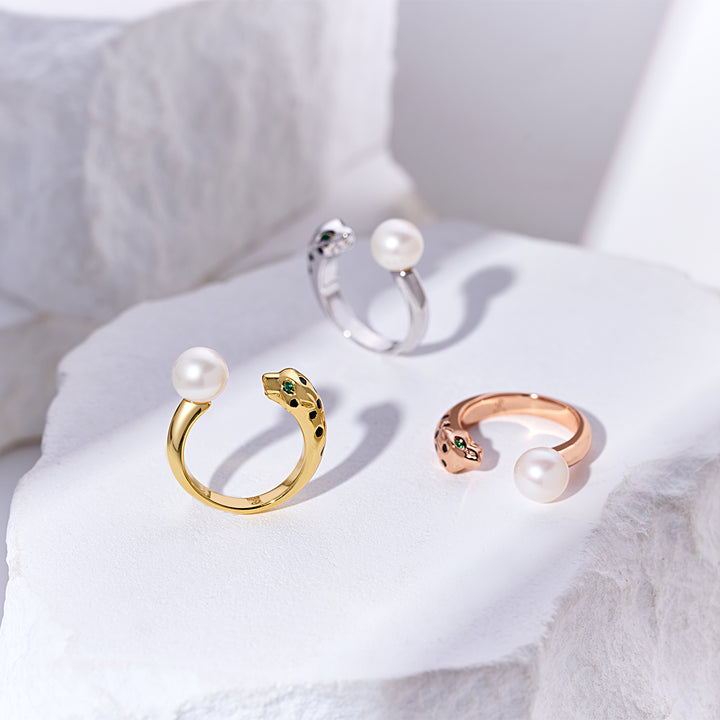 Leopard Freshwater Pearl Ring WR00364| SAFARI - PEARLY LUSTRE