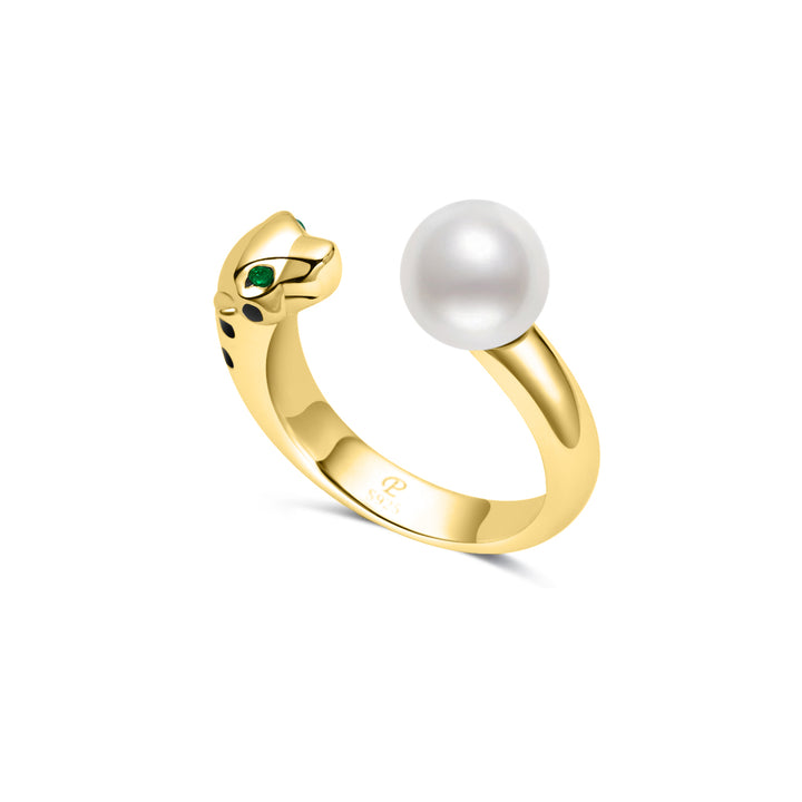 Leopard Freshwater Pearl Ring WR00364| SAFARI - PEARLY LUSTRE