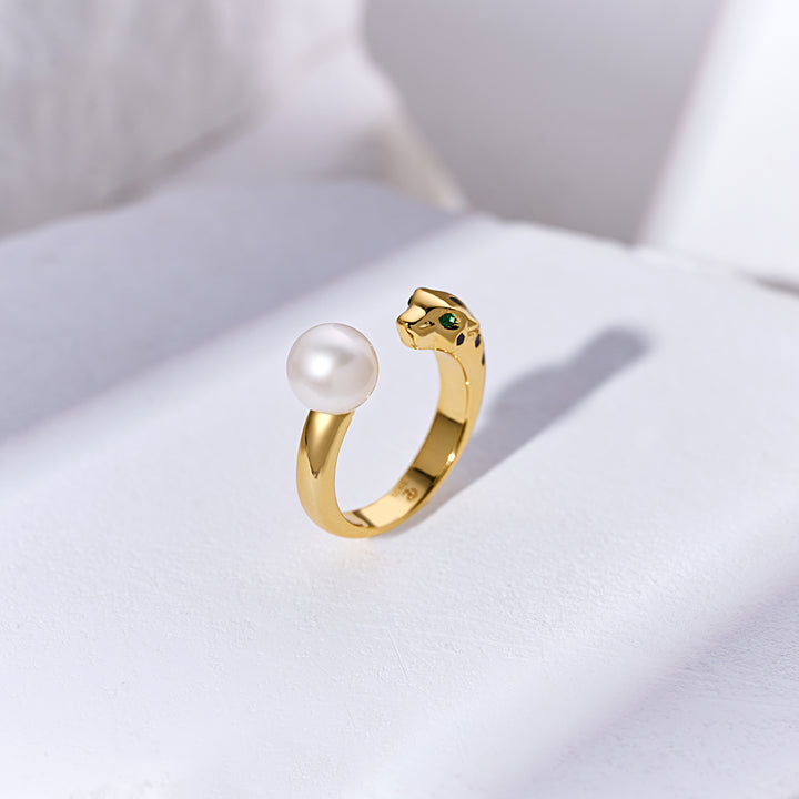 Leopard Freshwater Pearl Ring WR00364| SAFARI - PEARLY LUSTRE
