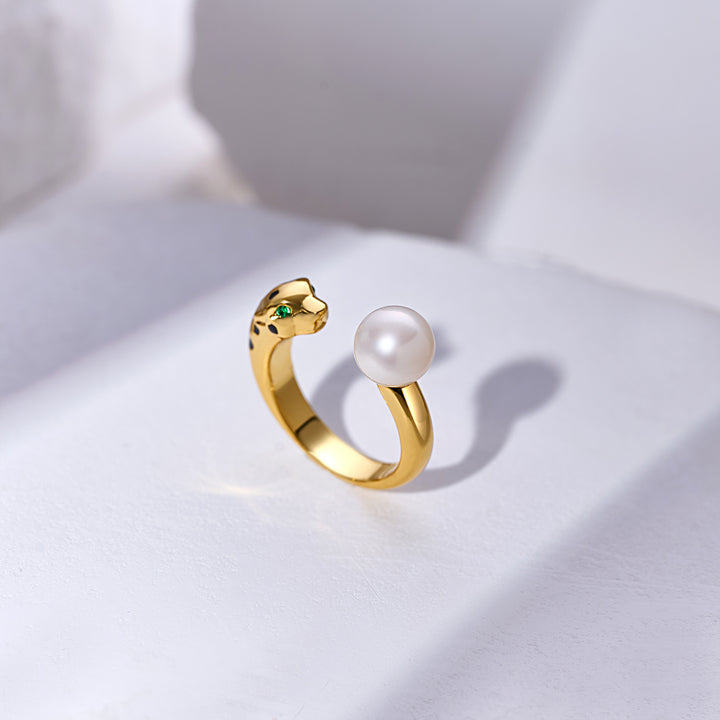 Leopard Freshwater Pearl Ring WR00364| SAFARI - PEARLY LUSTRE