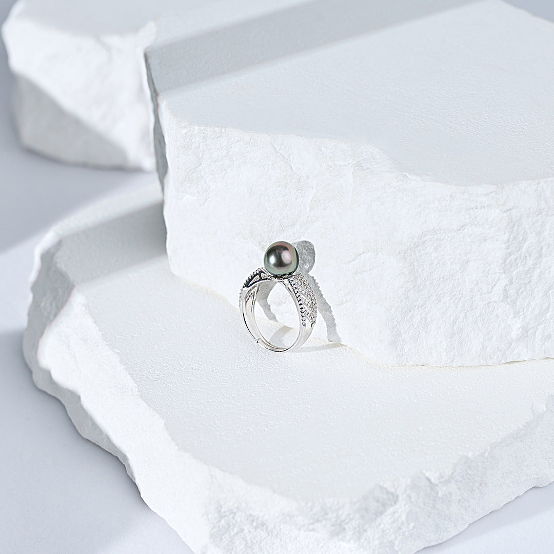 Top Lustre Tahitian Pearl Ring WR00365