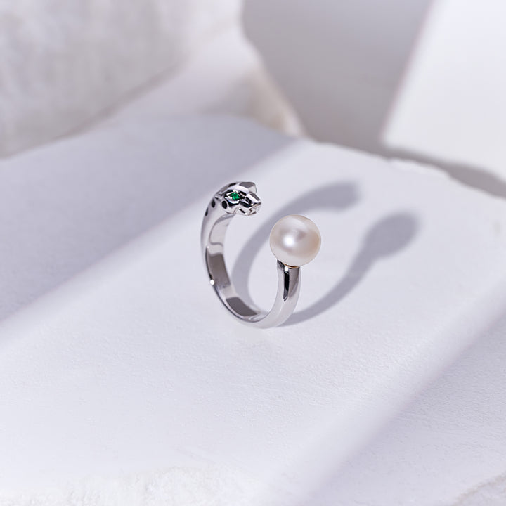 Leopard Freshwater Pearl Ring WR00366| SAFARI - PEARLY LUSTRE