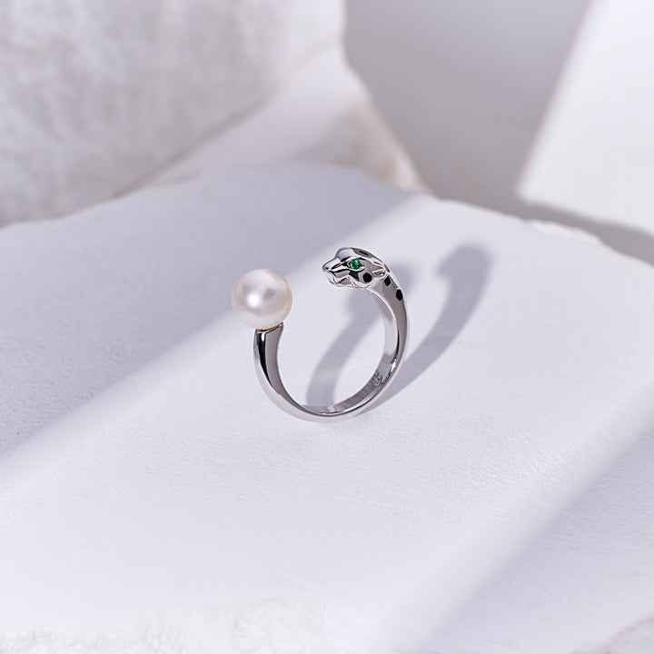 Leopard Freshwater Pearl Ring WR00366| SAFARI - PEARLY LUSTRE