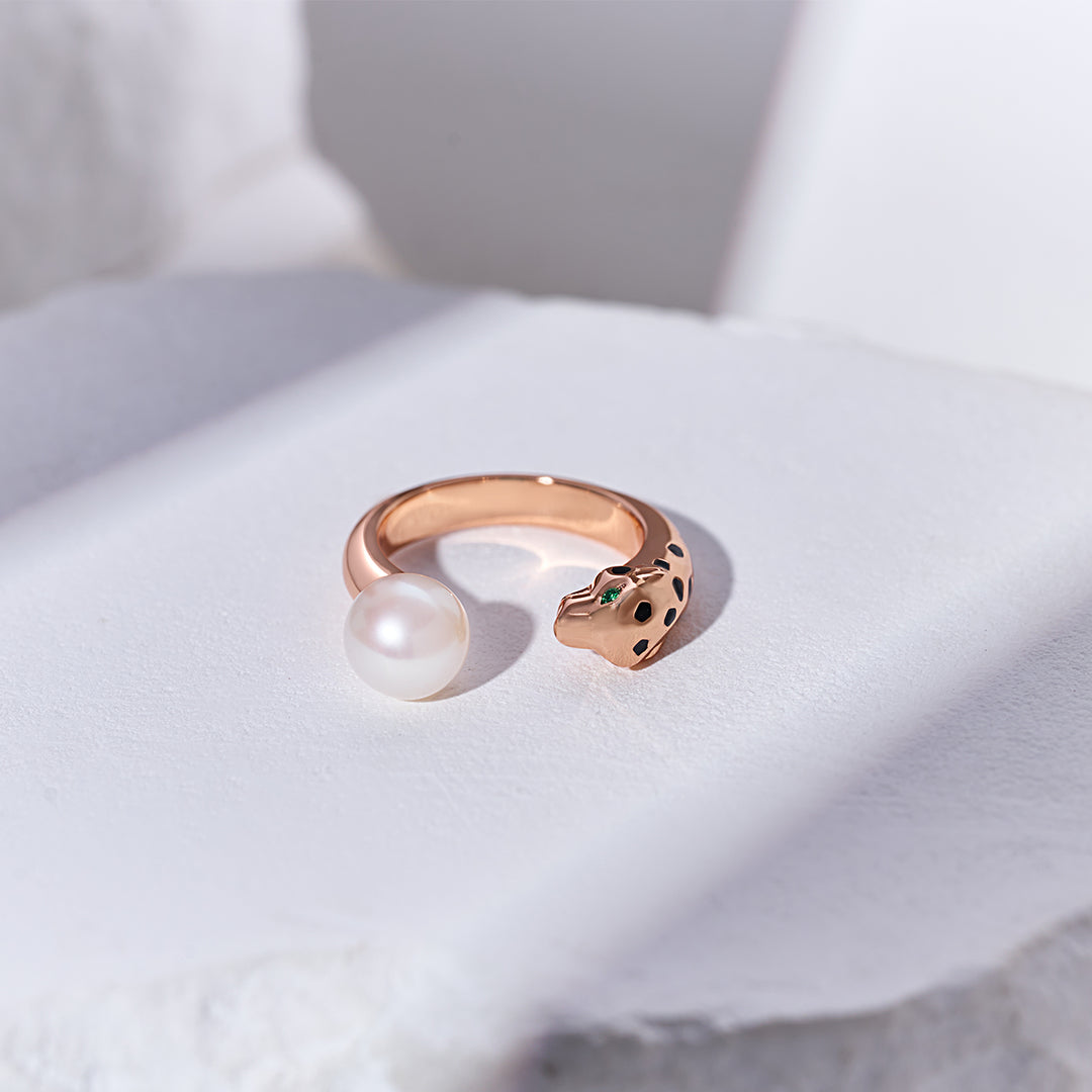 Leopard Freshwater Pearl Ring WR00367| SAFARI - PEARLY LUSTRE