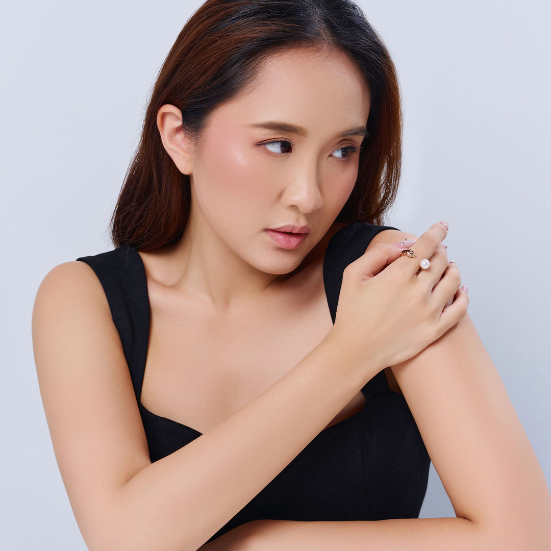 Leopard Freshwater Pearl Ring WR00367| SAFARI - PEARLY LUSTRE