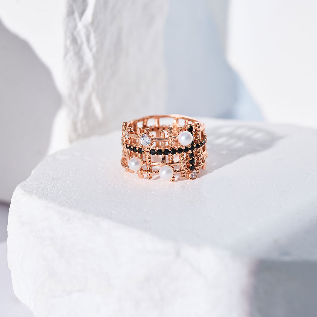 顶级淡水珍珠戒指 WR00371 | TWEED