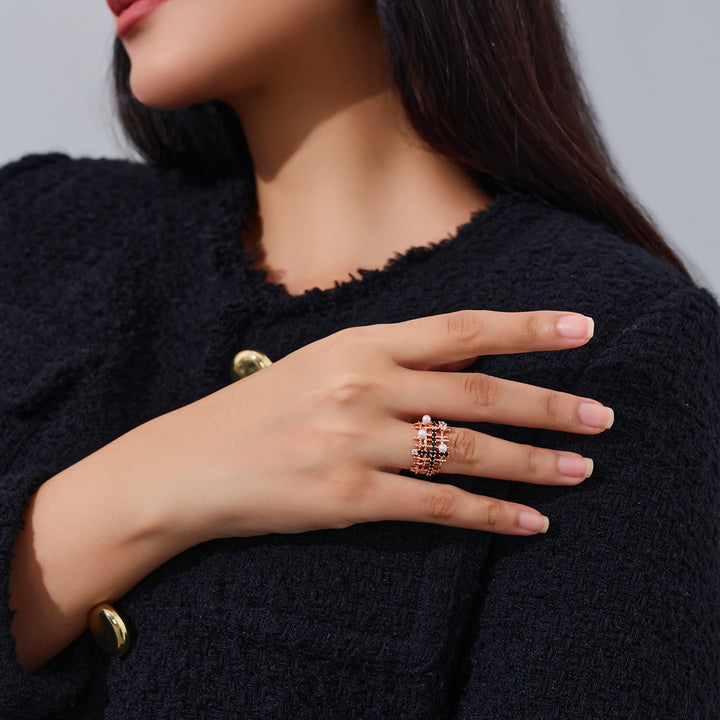 Top Grade Freshwater Pearl Ring WR00371 | TWEED - PEARLY LUSTRE