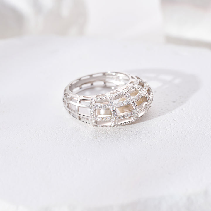 Top Grade Freshwater Pearl Ring WR00372 | WATERFALL - PEARLY LUSTRE