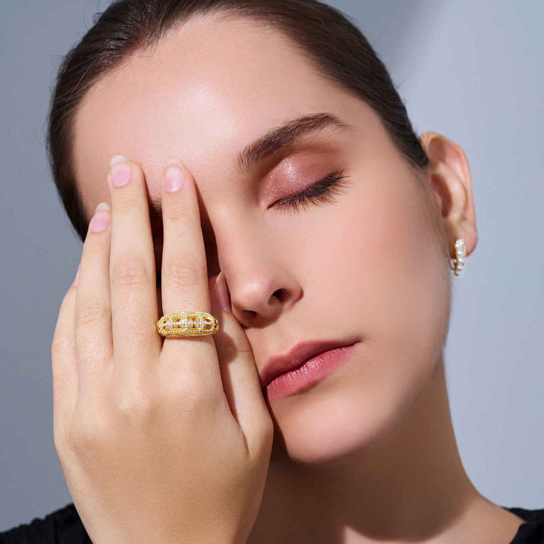 Top Grade Freshwater Pearl Ring WR00376 | WATERFALL