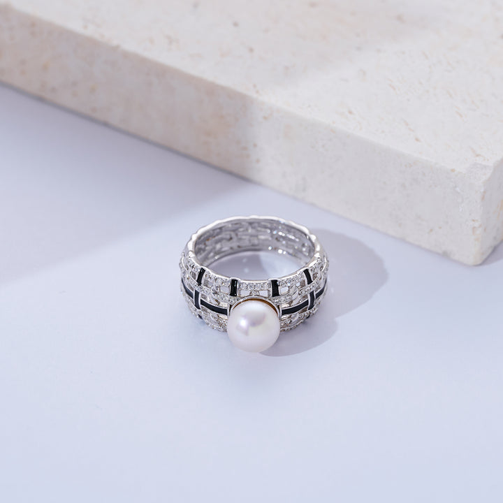 Top-Qualität Süßwasserperlenring WR00377 | TWEED
