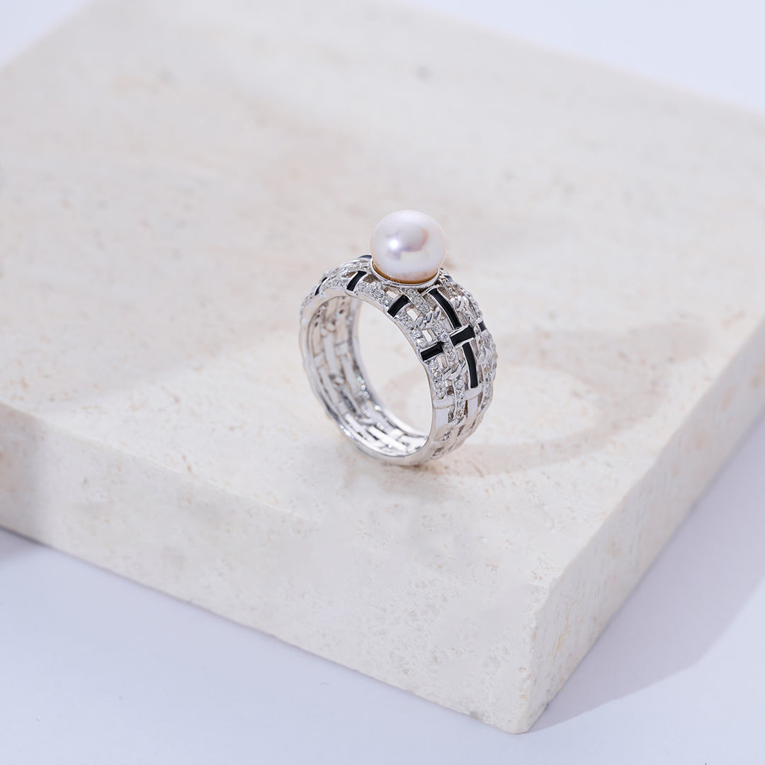 Top-Qualität Süßwasserperlenring WR00377 | TWEED