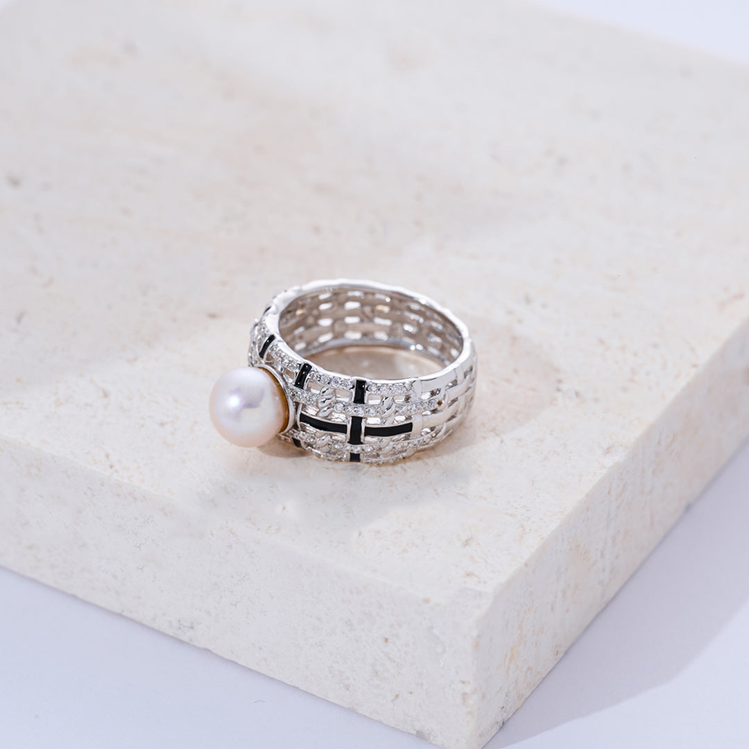 Top-Qualität Süßwasserperlenring WR00377 | TWEED