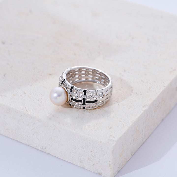 Top-Qualität Süßwasserperlenring WR00377 | TWEED