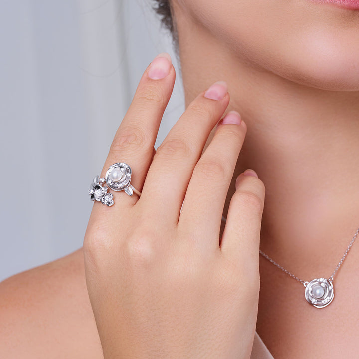 頂級淡水珍珠戒指 WR00378 | ROSE