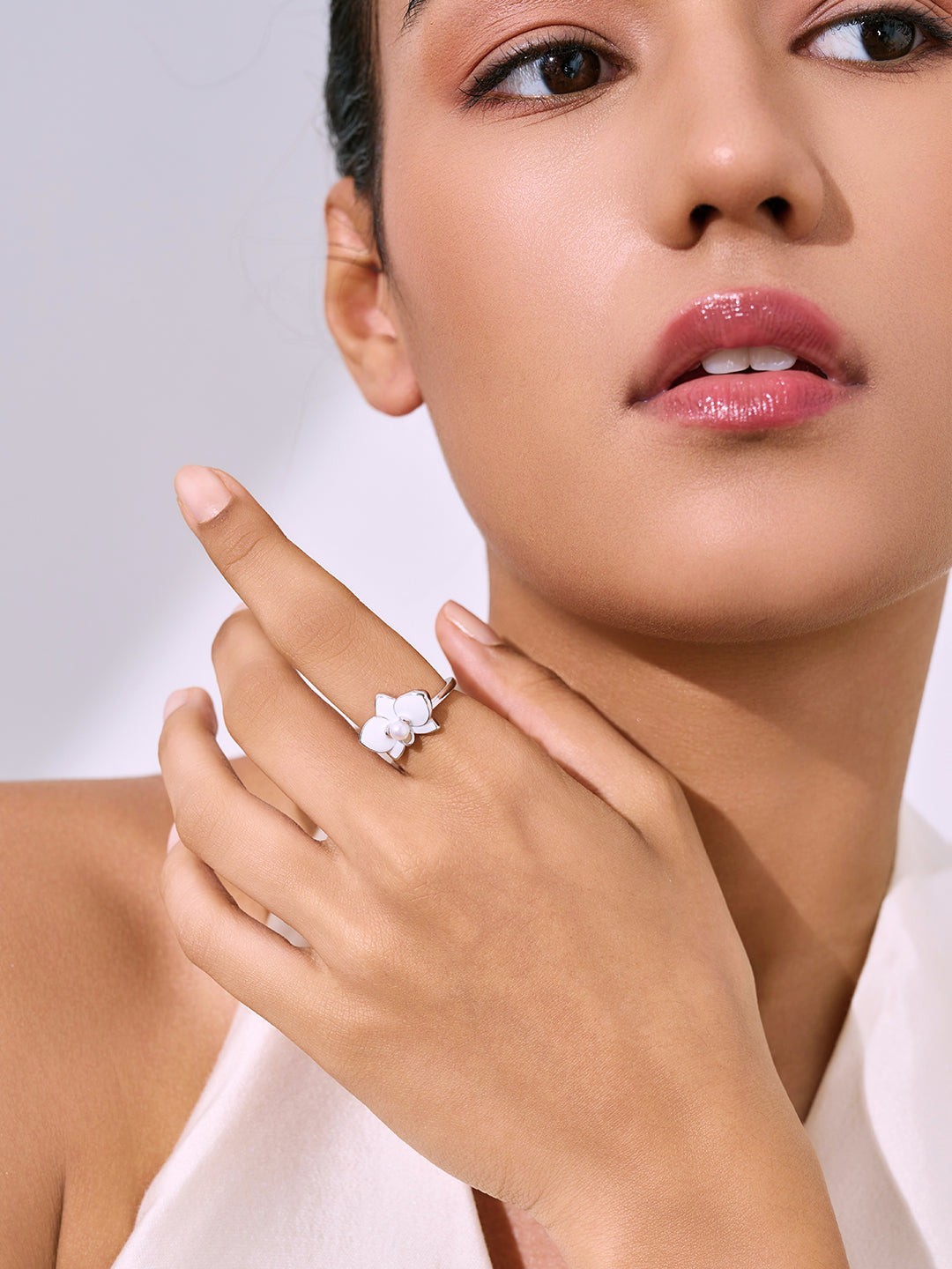 Anillos de perlas de agua dulce de primera calidad WR00379 | ORCHID