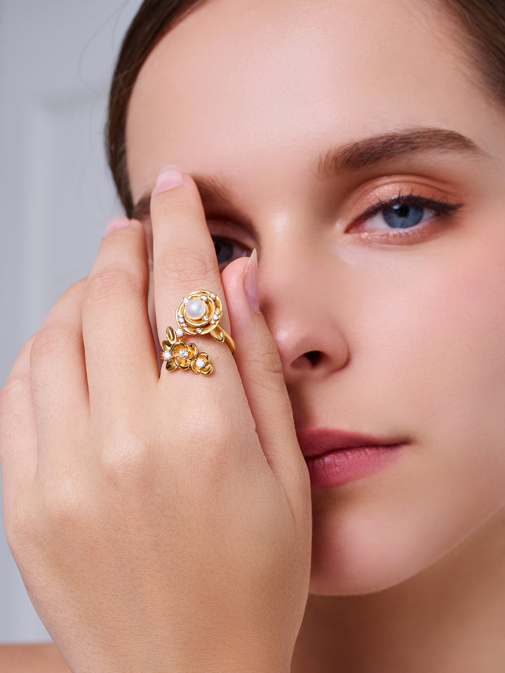 Top Grade Freshwater Pearl Ring WR00383 | ROSE