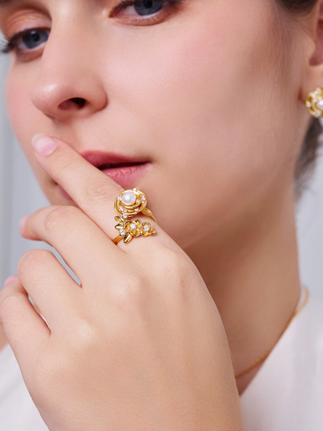 Top Grade Freshwater Pearl Ring WR00383 | ROSE