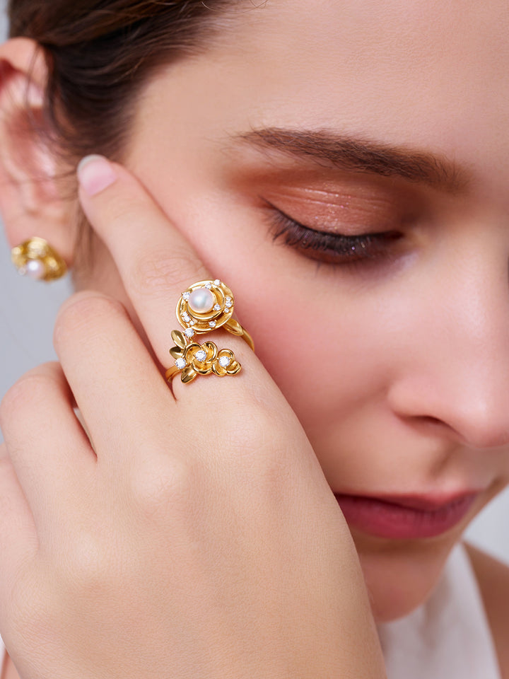 Top Grade Freshwater Pearl Ring WR00383 | ROSE