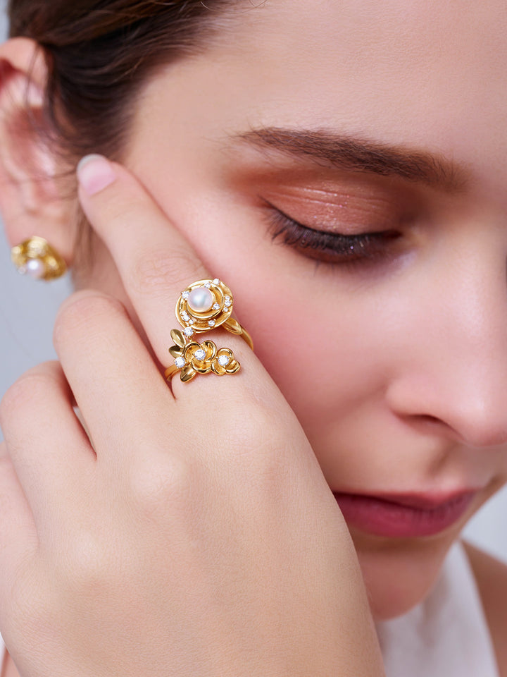 Top Grade Freshwater Pearl Ring WR00383 | ROSE