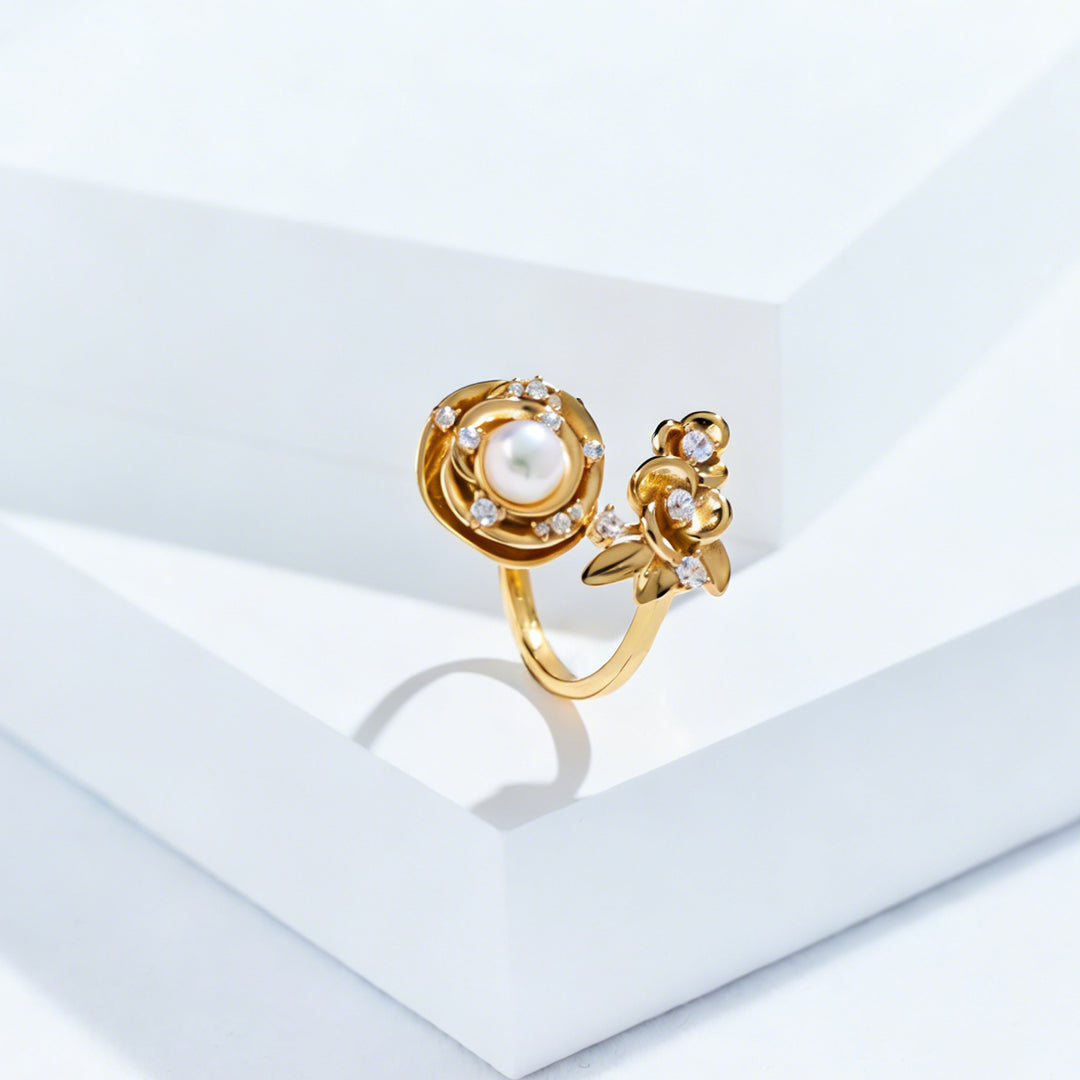 トップグレード淡水パールリング WR00383 | ローズ