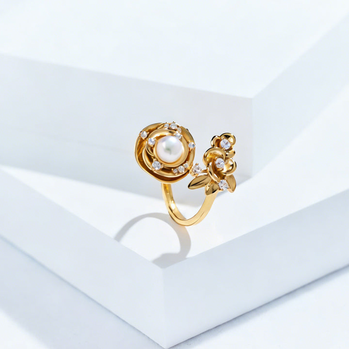 トップグレード淡水パールリング WR00383 | ローズ