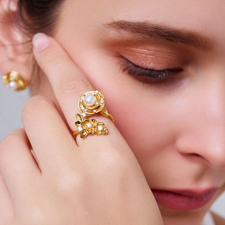 頂級淡水珍珠戒指 WR00383 | ROSE