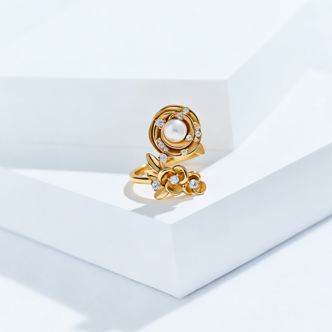 トップグレード淡水パールリング WR00383 | ローズ