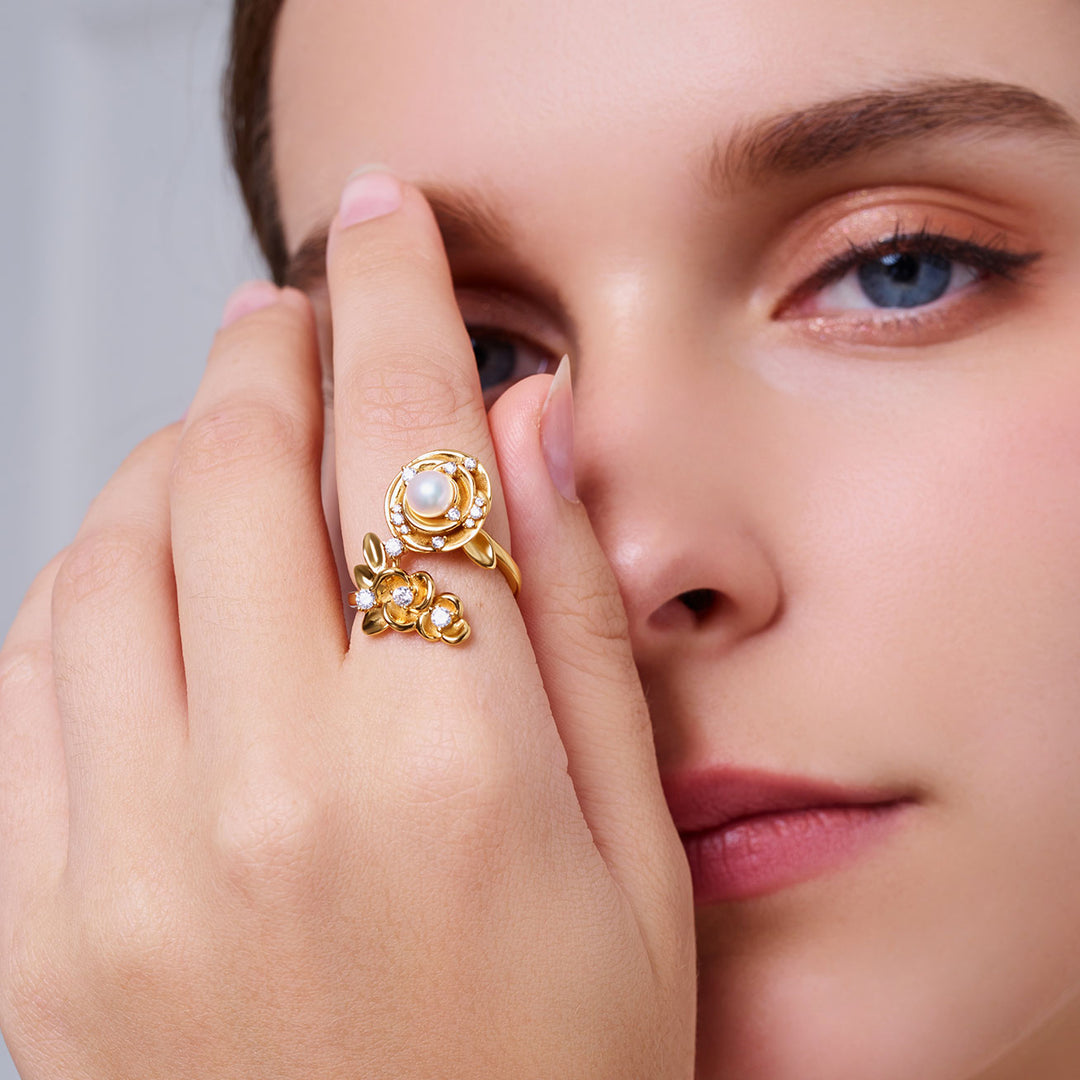 頂級淡水珍珠戒指 WR00383 | ROSE