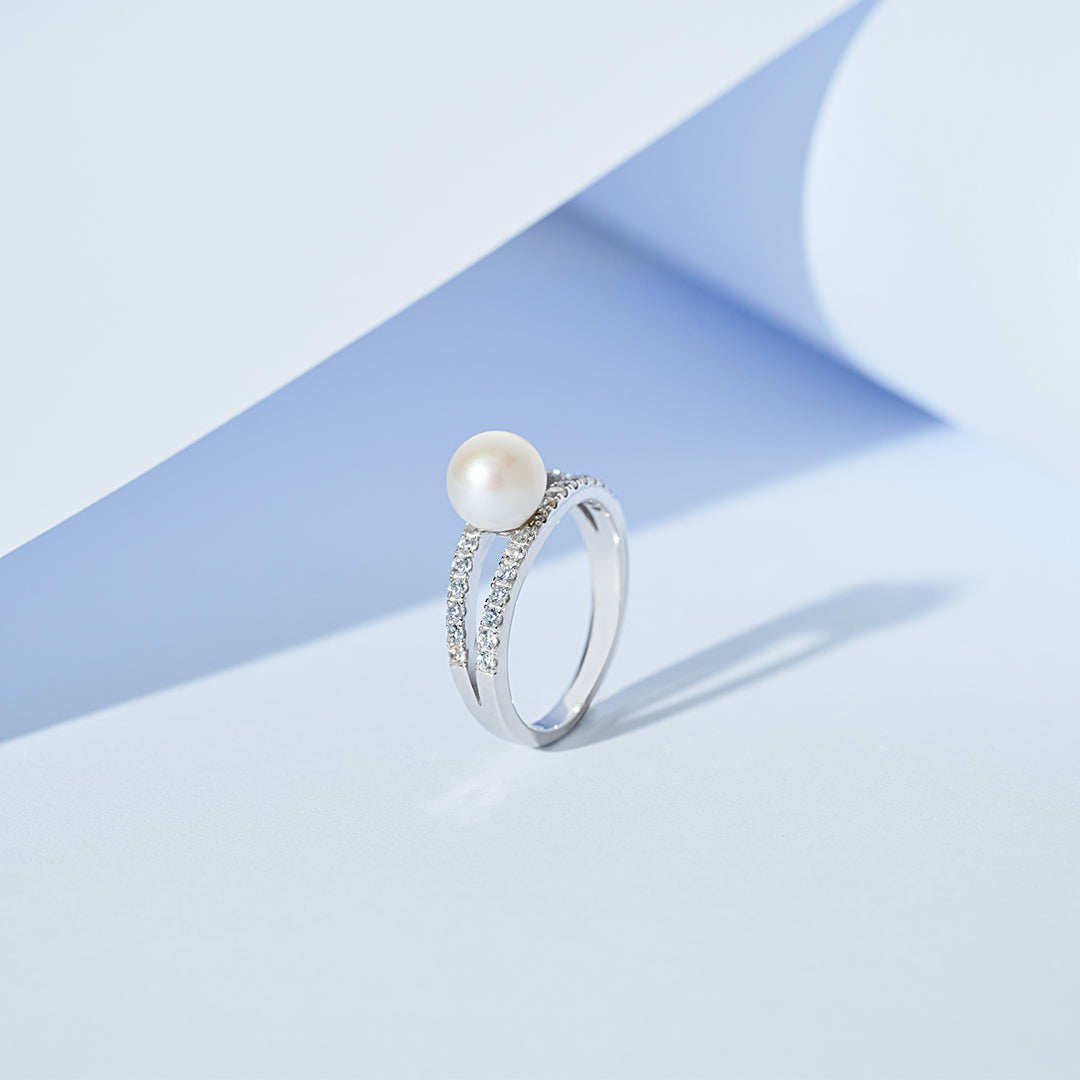 Top-Qualität Süßwasserperlenring WR00384
