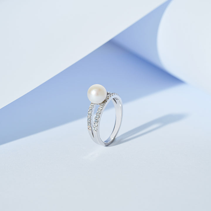 Top-Qualität Süßwasserperlenring WR00384