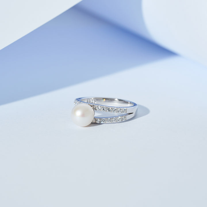 Top-Qualität Süßwasserperlenring WR00384