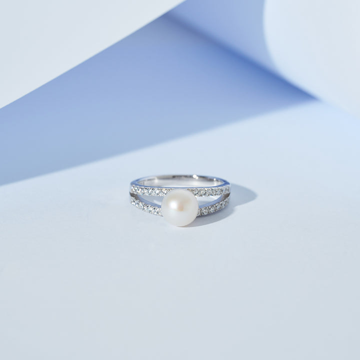 Top-Qualität Süßwasserperlenring WR00384