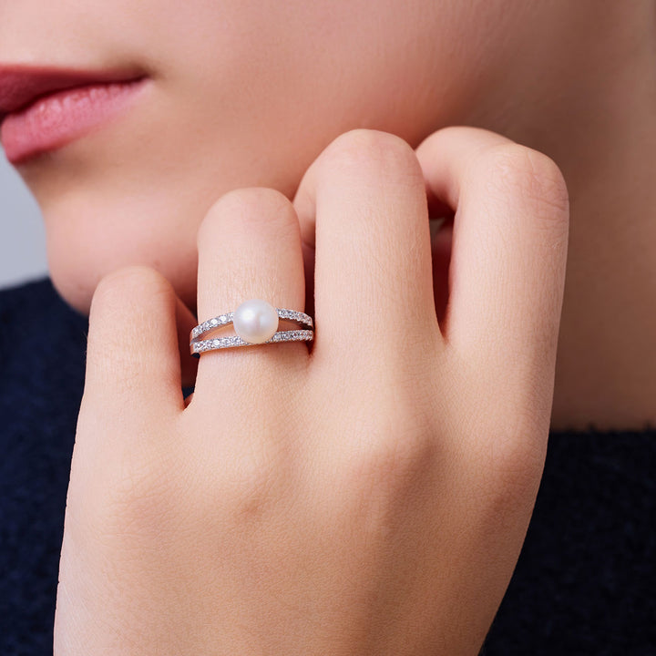 トップグレード淡水パールリング WR00384
