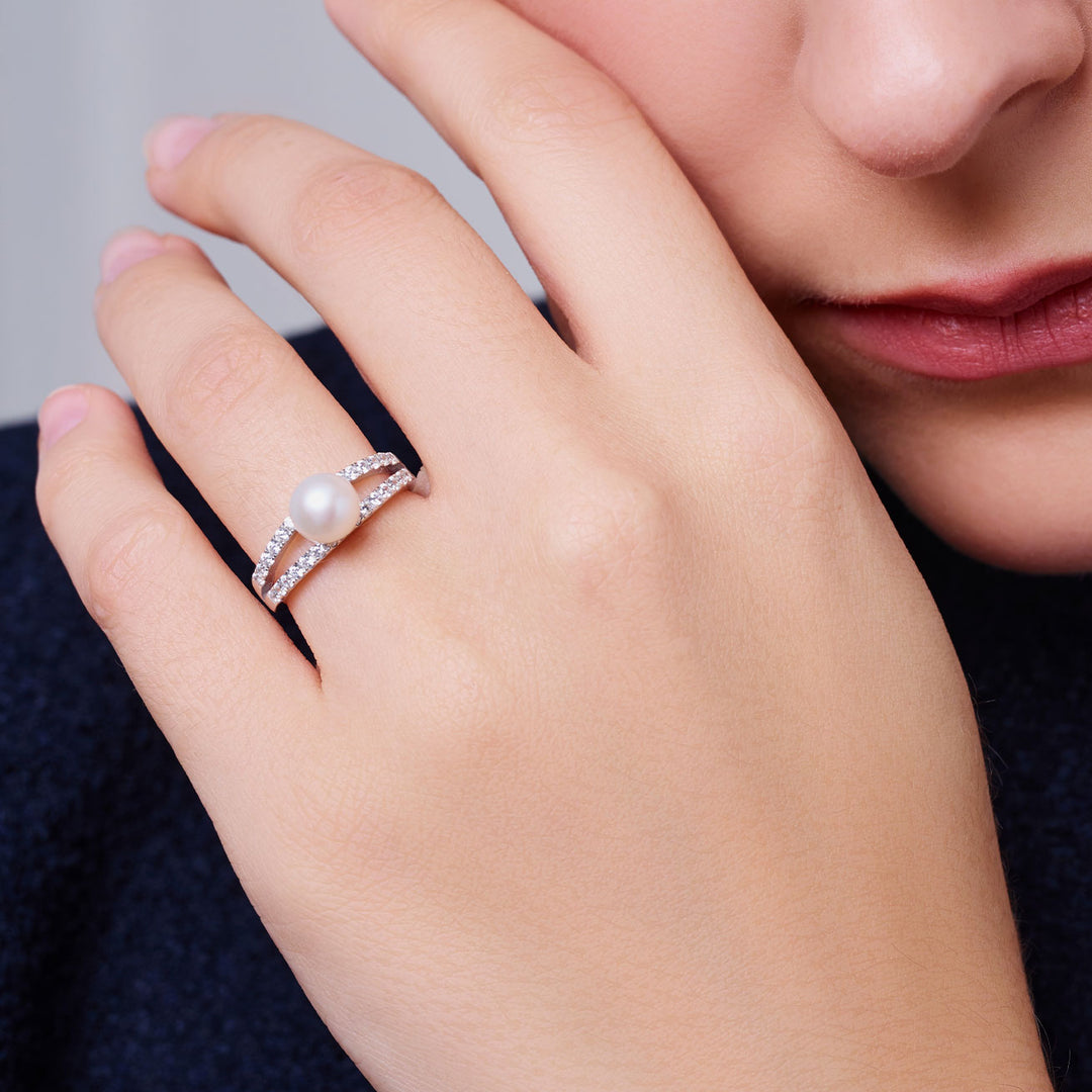 トップグレード淡水パールリング WR00384