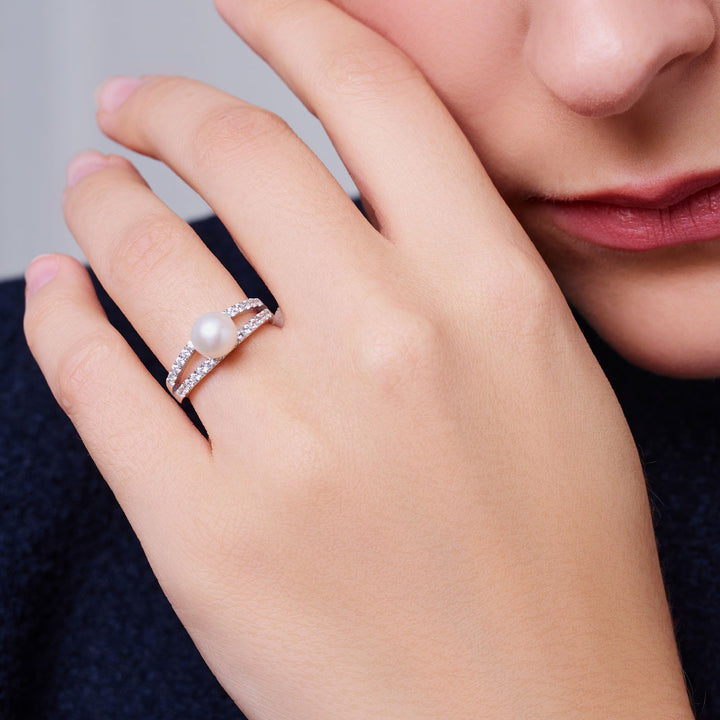 トップグレード淡水パールリング WR00384