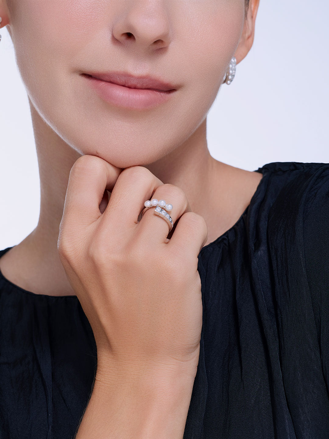 Top Grade Freshwater Pearl Ring WR00391 | WATERFALL