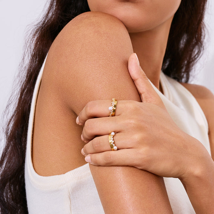 Bague en perle d'eau douce de qualité supérieure WR00394 | SANDS