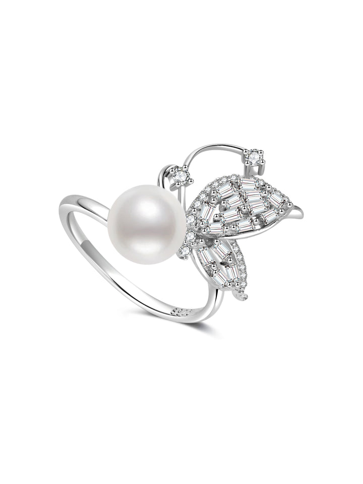 Cincin Mutiara Air Tawar Gred Atas WR00400 | BUTTERFLY