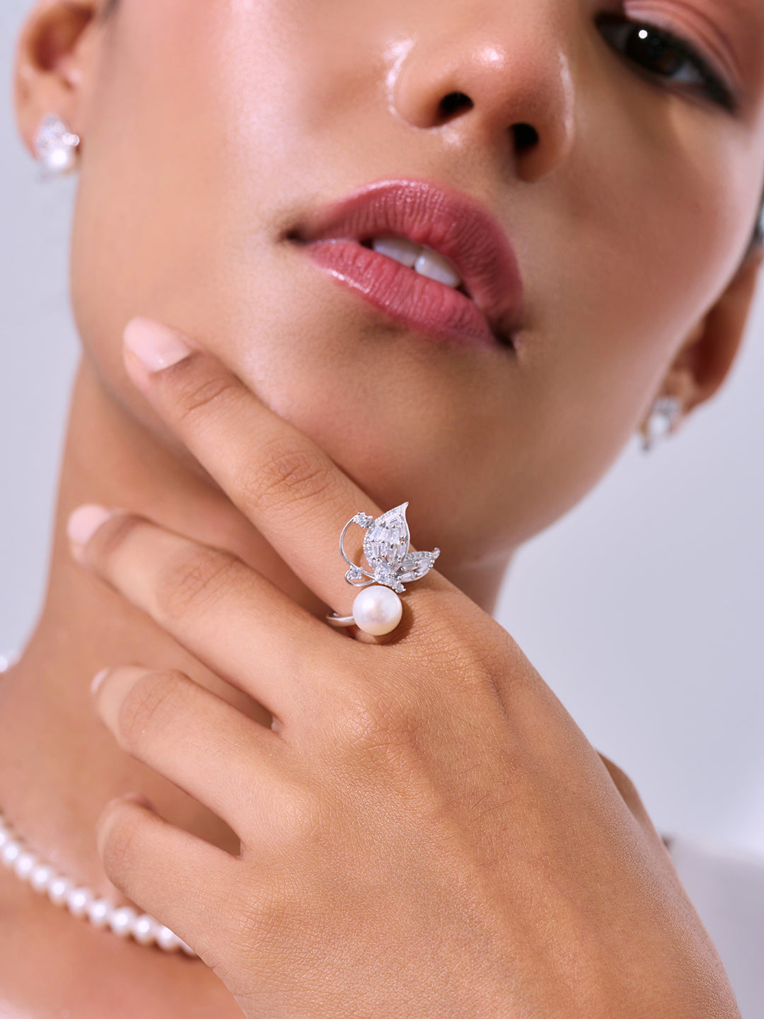 Cincin Mutiara Air Tawar Gred Atas WR00400 | BUTTERFLY