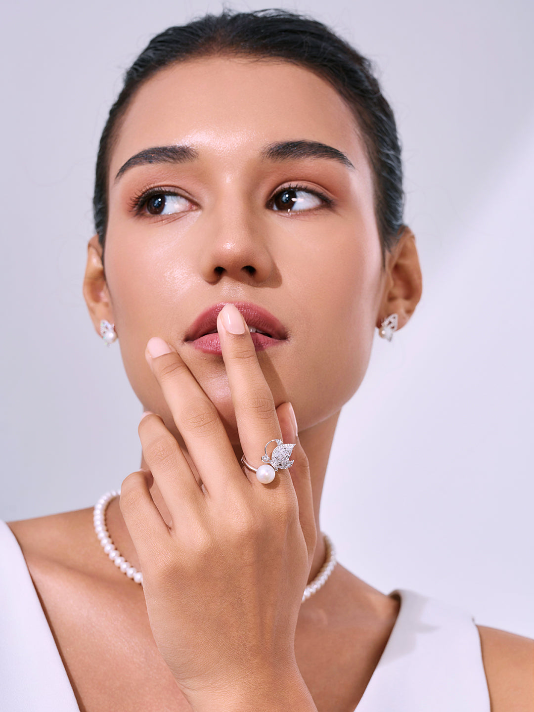 Cincin Mutiara Air Tawar Gred Atas WR00400 | BUTTERFLY