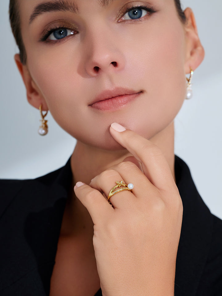 Cincin Mutiara Air Tawar Gred Atas WR00402 | EVERLEAF