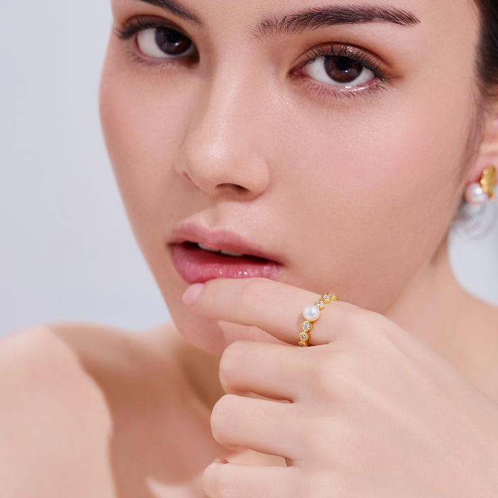 顶级淡水珍珠戒指 WR00404 | BUBBLE