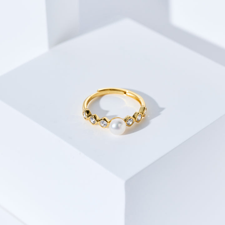 Anillo de perla de agua dulce de primera calidad WR00404 | BUBBLE