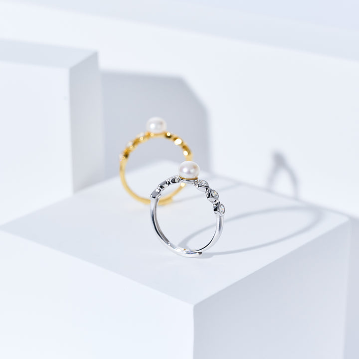 Bague en perle d'eau douce de qualité supérieure WR00405