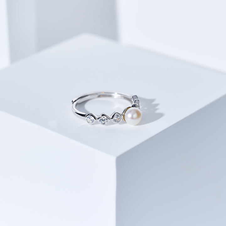 Bague en perle d'eau douce de qualité supérieure WR00405