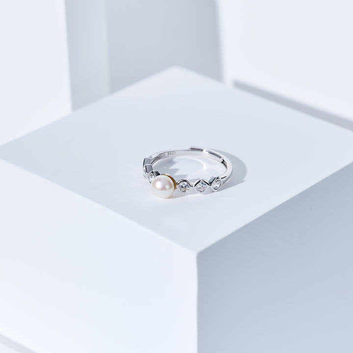 Bague en perle d'eau douce de qualité supérieure WR00405