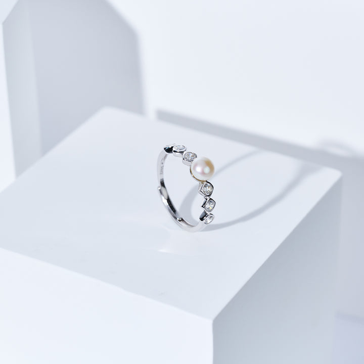 Bague en perle d'eau douce de qualité supérieure WR00405