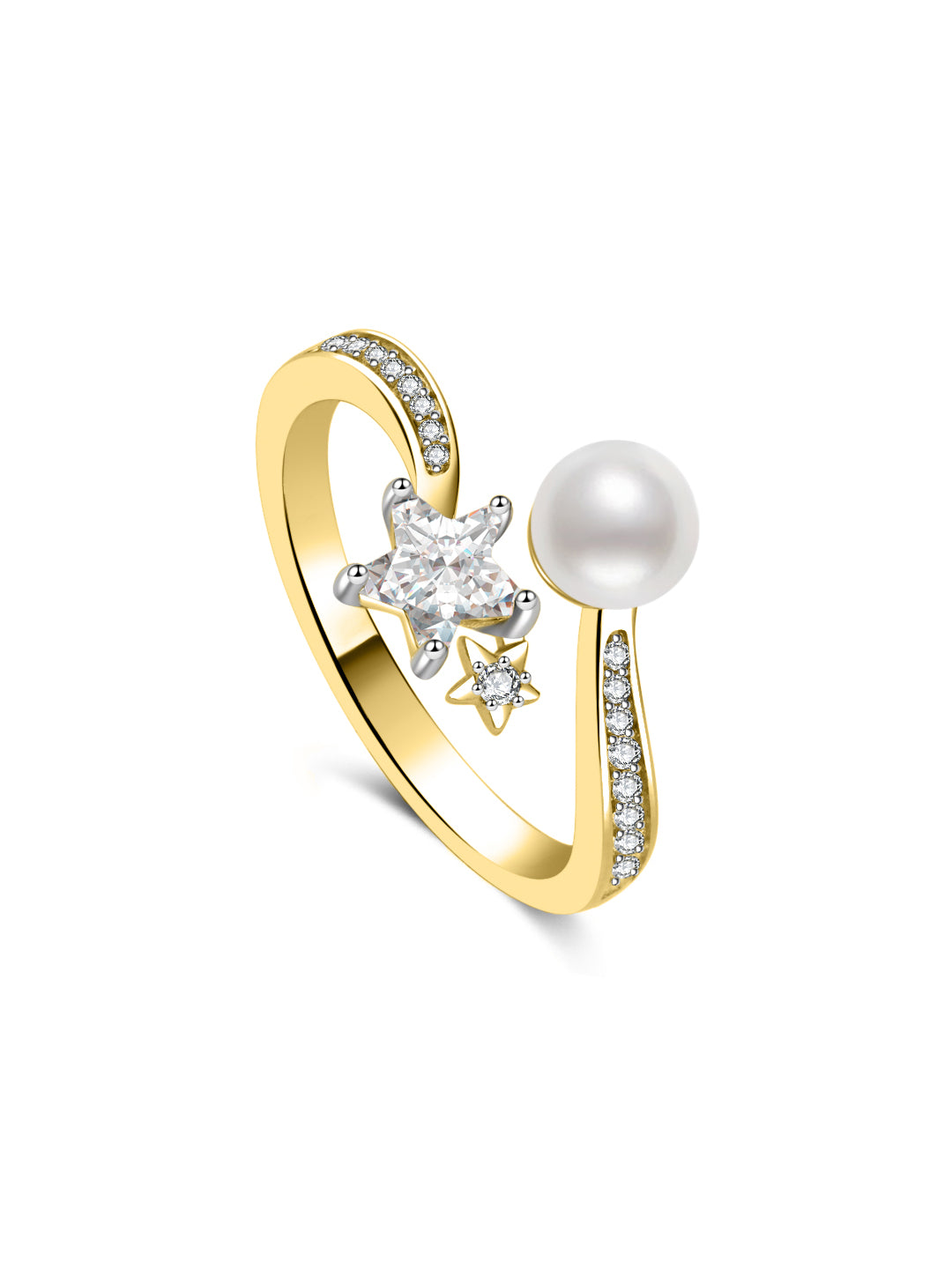 Bague en perle d'eau douce de qualité supérieure WR00408 | STARRY