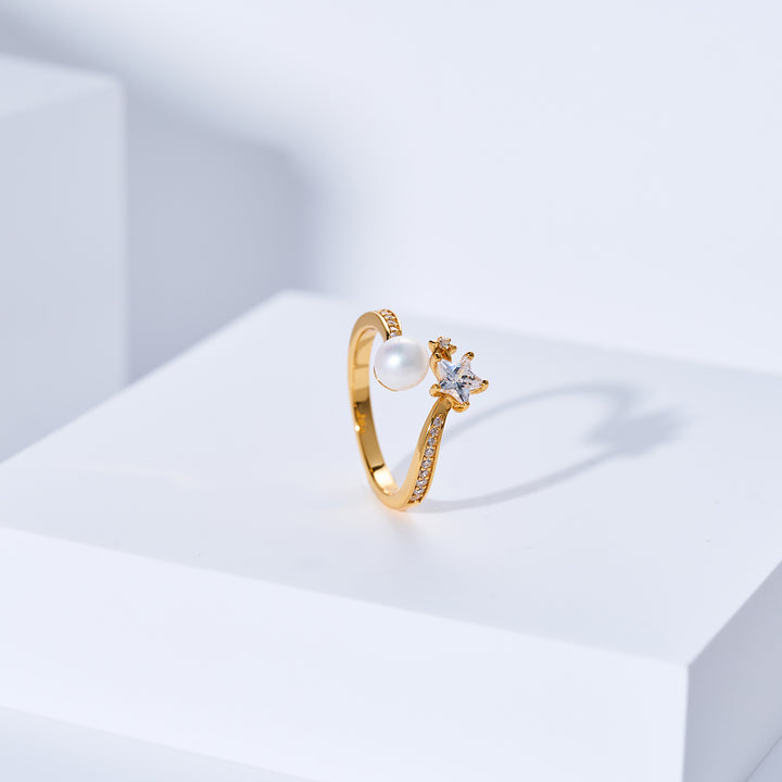 Anillo de perla de agua dulce de primera calidad WR00408 | STARRY