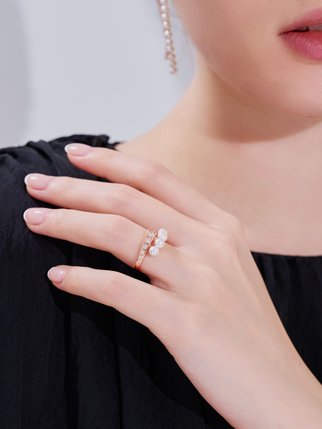 Top Grade Freshwater Pearl Ring WR00411 | WATERFALL